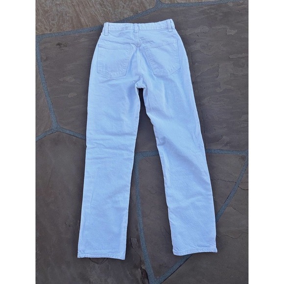 Zara Women's High Rise Straight Leg Jeans White Size 0 - Picture 3 of 3
